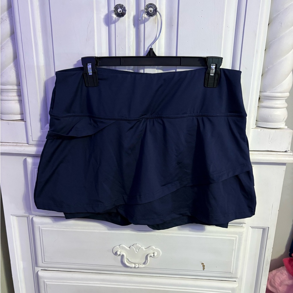 Women's Navy Athletic Skirt with shorts